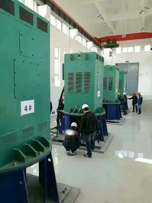 YKK560-6某污水处理厂使用我厂的立式高压电机安装现场